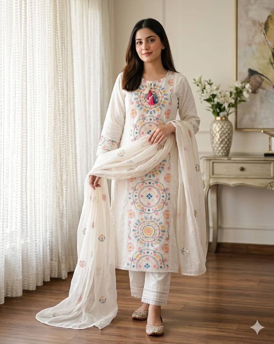 Special Embroidery Three Piece